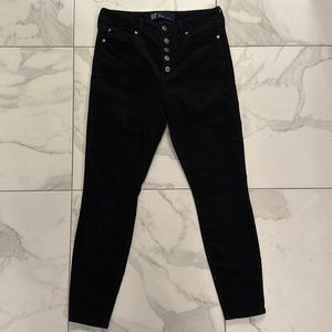 Women's GAP Denim Corduroy Black Pant High Rise Universal Legging size 8/29